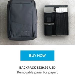 Brand New WITH TAGS Nomatic Backpack Never Used